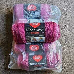 Red Heart Super Saver Ombré Yarn - Pink